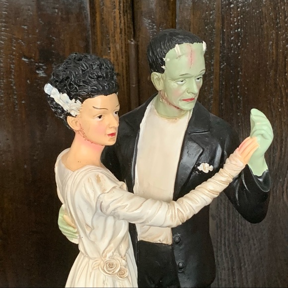 VHTF Frankenstein & Bride Dancing Figurine 14.5” - Picture 7 of 16